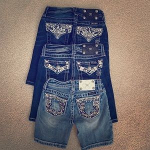 THREE Miss Me denim Bermuda shorts (Girl size 7)